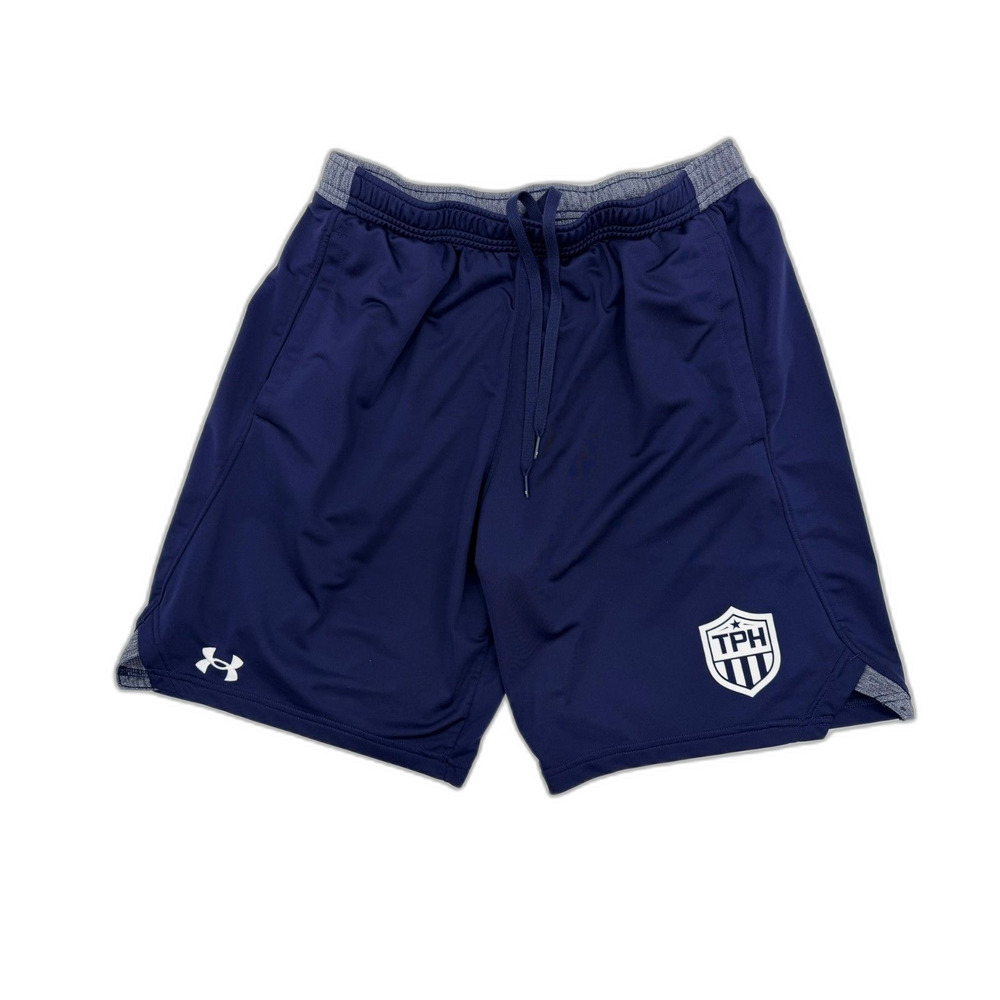 Under Armour TPH Total Package Hockey Navy Loose Fit Workout Shorts Med NWOT